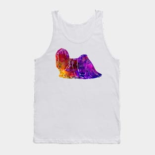 Lhasa Apso in watercolor Tank Top